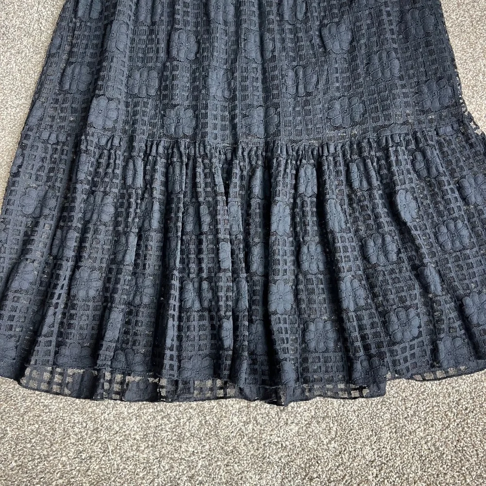 Kate & Mallory Black Floral‎ Lace Maxi Skirt, Size Medium
